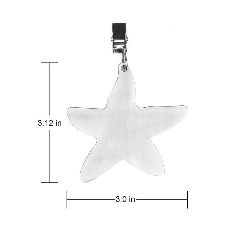TEKEFT Set of 8 Stainless Steel Starfish Shaped Table Cover Tablecloth Weights - Image 2